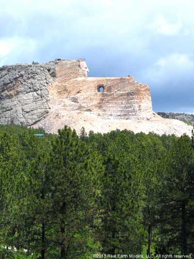The massive Crazy Horse Memorial