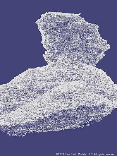 Point cloud model of the sinkhole