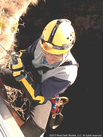 Descending into the sinkhole